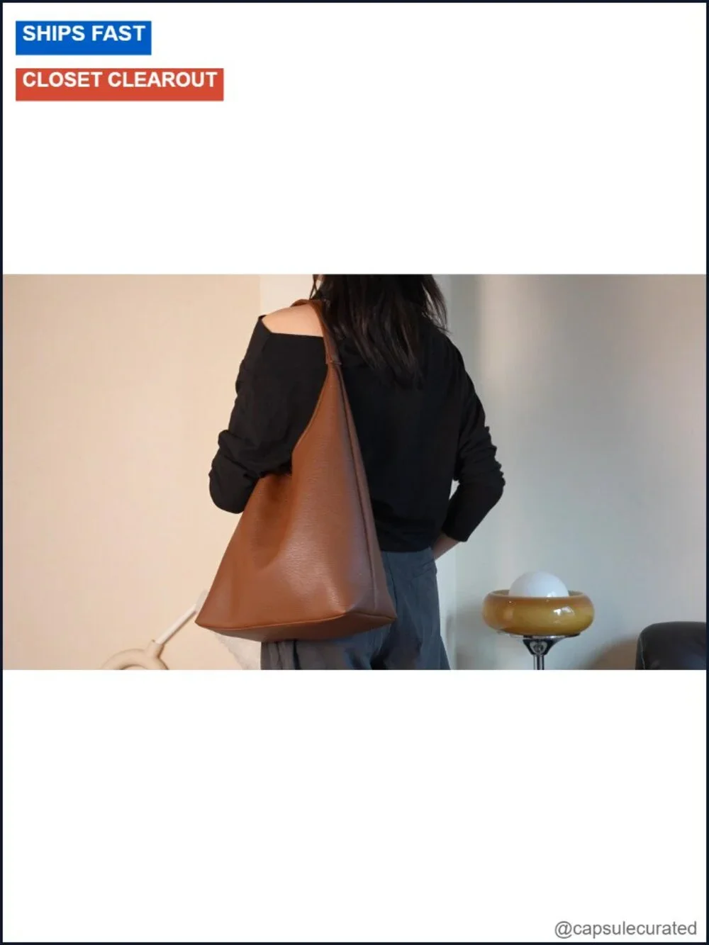 Large Slouchy Hobo Bag for Women Vegan Leather Shoulder Purse Fits 13.6